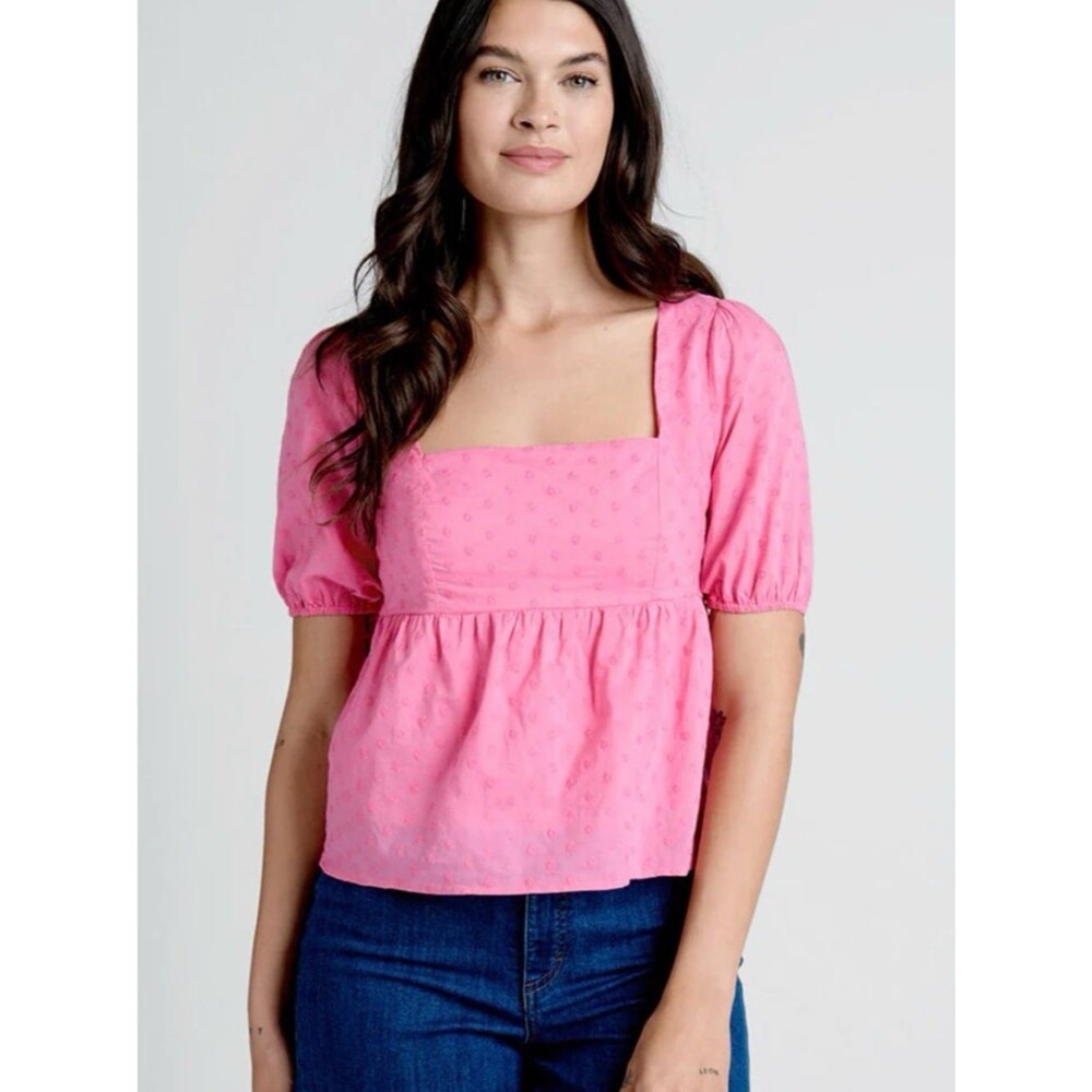 NEW Modcloth Farming Daisies Babydoll Top size 3x pink